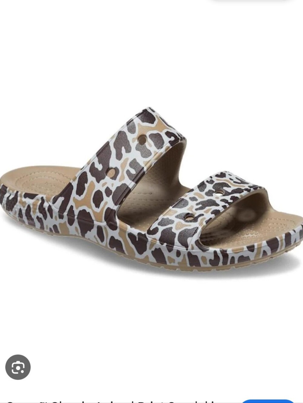 Crocs Classic Animal Print Double Strap Slide - Leopard Print
